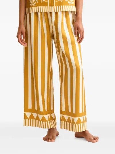 Eres Striped-pattern Trousers In Yellow