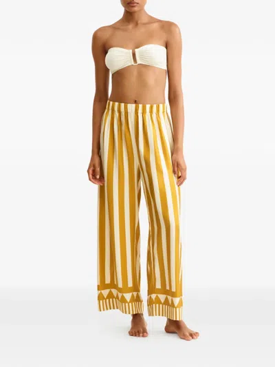Eres Striped-pattern Trousers In Yellow