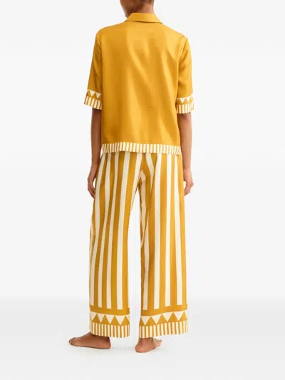 Eres Striped-pattern Trousers In Yellow