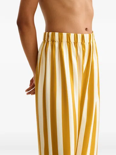 Eres Striped-pattern Trousers In Yellow