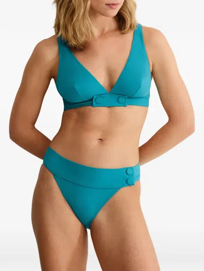 Eres Triangle-cup Bikini Top In Blue