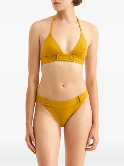 Eres Triangle-cup Bikini Top In Yellow