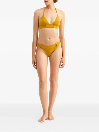 Eres Triangle-cup Bikini Top In Yellow