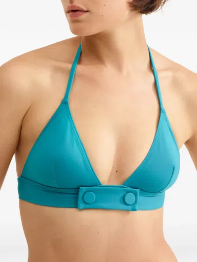 Eres Triangle-cup Bikini Top In Blue