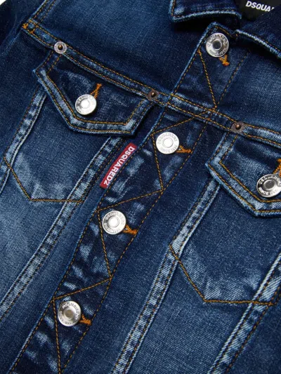 Dsquared2 Buttoned Jacket In Blue