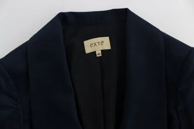 Exte Three Button Single Breasted Blazer Jacket In Blue