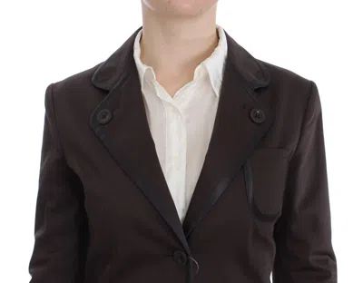 Exte Stretch Two Button Suit In Brown