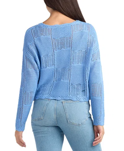 Bcx Juniors' Crewneck Pull-on Sweater In Blue