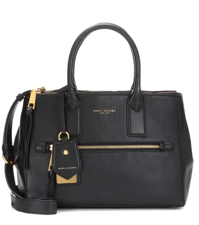 Shop Marc Jacobs Recruit East-west Leather Tote In Llack