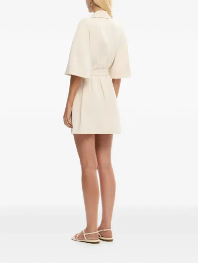 Significant Other Bowie Belted Collared Mini Dress In Neutral