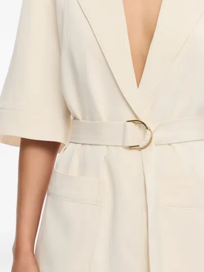 Significant Other Bowie Belted Collared Mini Dress In Neutral