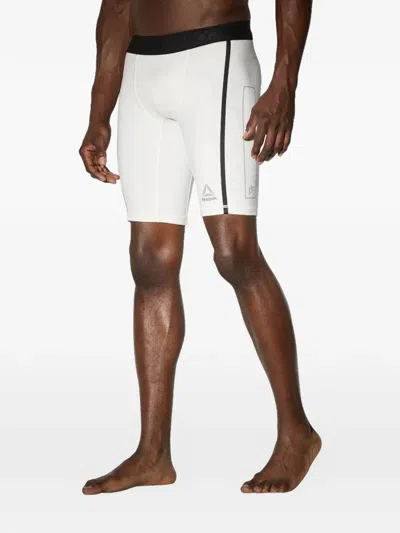 Reebok Logo Compression Shorts In White