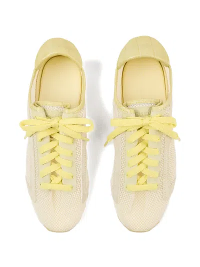Jacquemus Low Top Sneakers Suede Mesh Rubber Sole In Animal Print