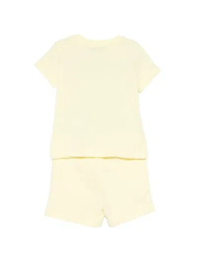 Msgm Logo-print Short Set In Yellow