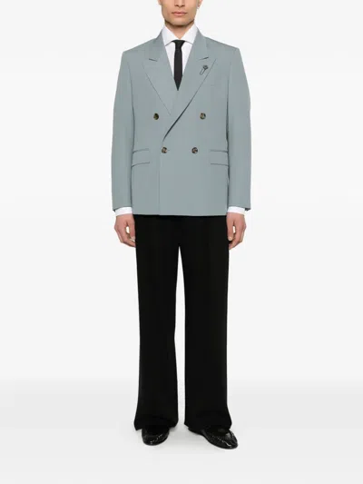 Lardini Double-breasted Blazer In Blue