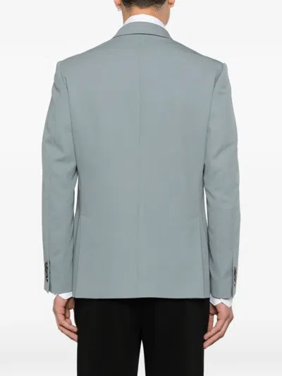 Lardini Double-breasted Blazer In Blue
