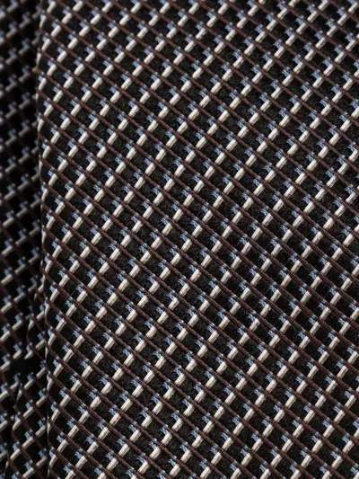 Brioni Patterned Silk Tie In Black