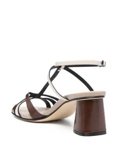 Donnari Strappy Leather Sandals In Brown