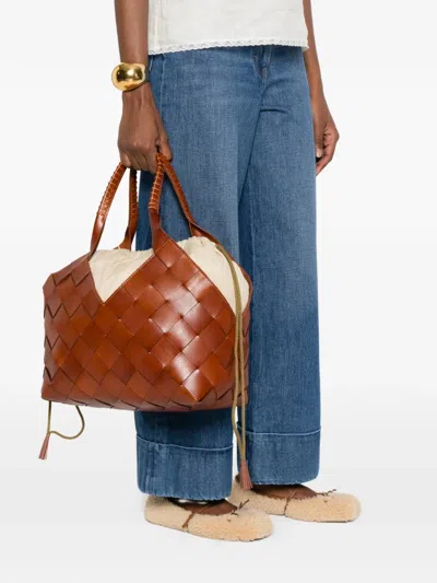 Dragon Diffusion Castello Leather Shoulder Bag In Brown
