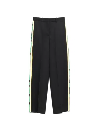 Loewe Striped-detail Trousers In Black