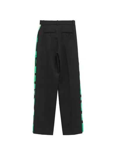 Loewe Striped-detail Trousers In Black