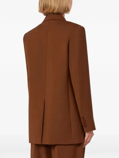 Max Mara Studio Mstbalco Jacket Chocolate In Brown