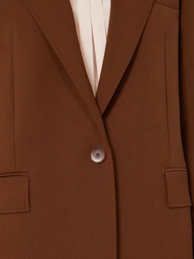 Max Mara Studio Mstbalco Jacket Chocolate In Brown