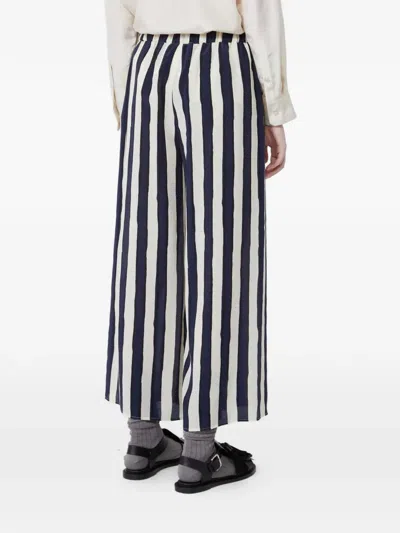 Weekend Max Mara Nirvana Striped-pattern Trousers In Black