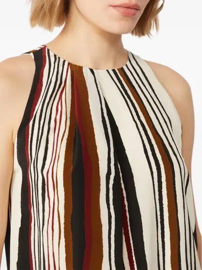 Max Mara Striped-pattern Blouse In Gold