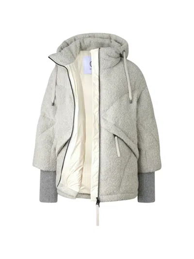 Bogner Sheryl Wool-blend Down Jacket In Gray