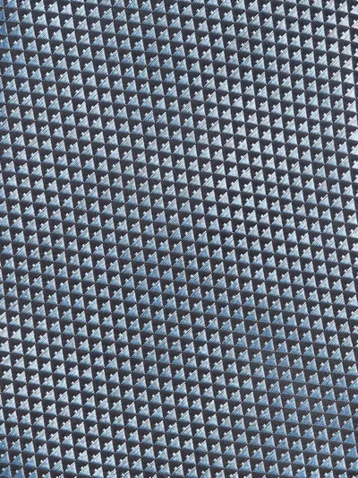 Zegna Patterned Silk Tie In Blue