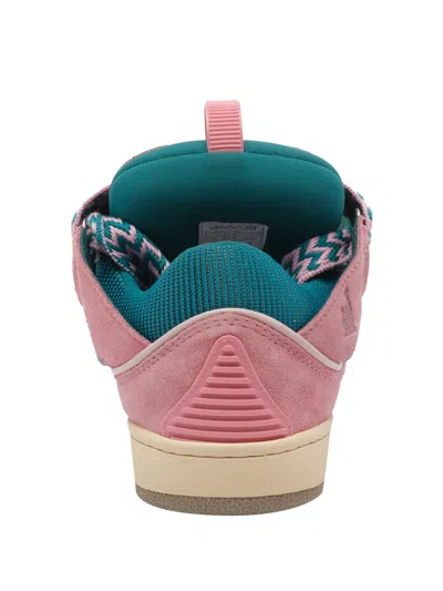 Lanvin Curb Sneakers Cut Out Design Pull Tab In Pink