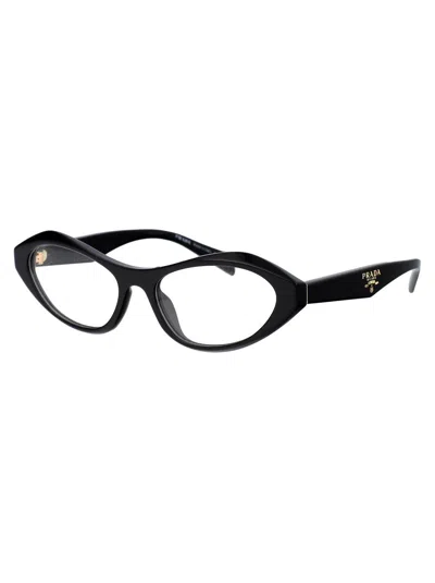 Prada Cat-eye Frame Glasses In Black