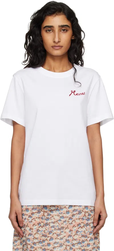 Marni Cotton Logo-print Short-sleeve T-shirt In Black