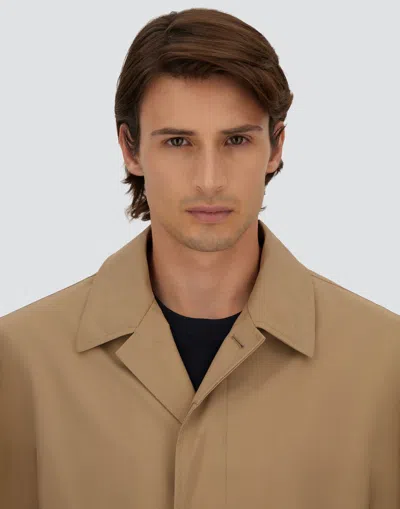Herno Long-sleeved Buttoned Raincoat In Pink