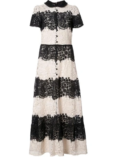 Red Valentino Short Sleeve Lace Dress In Avorio | ModeSens