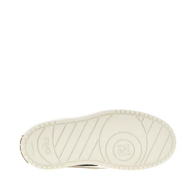 Fendi Women Multicolor Suede And Fabric Match Sneakers In Brown