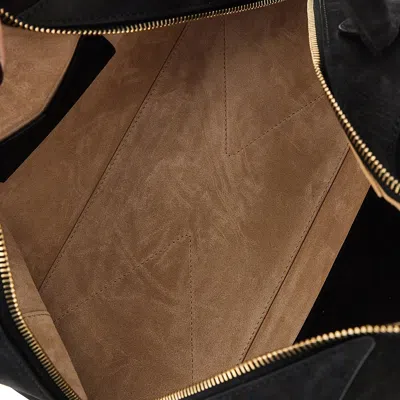 Alaïa Le Bouledogue Bowling Shoulder Bag In Nubuck Leather In Black