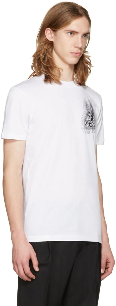 Shop Mcq By Alexander Mcqueen White Bunny Be Here Now T-shirt