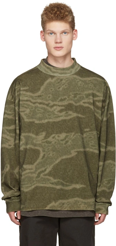 Yeezy Season 3 Camouflage Print Sweatshirt In Green | ModeSens