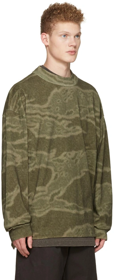 Yeezy Season 3 Camouflage Print Sweatshirt In Green | ModeSens
