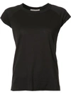 Nili Lotan Silk Short Sleeve T-shirt In Black