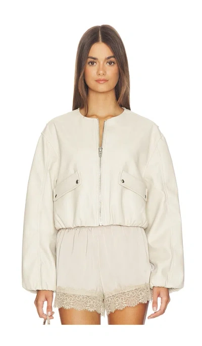 Blanknyc Bomber Jacket In White