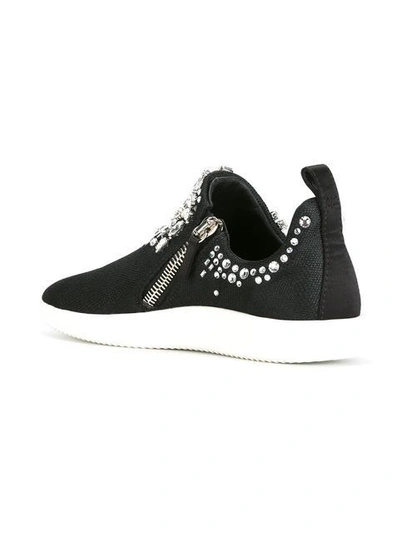 Shop Giuseppe Zanotti Gemma Crystal Sneakers In Black