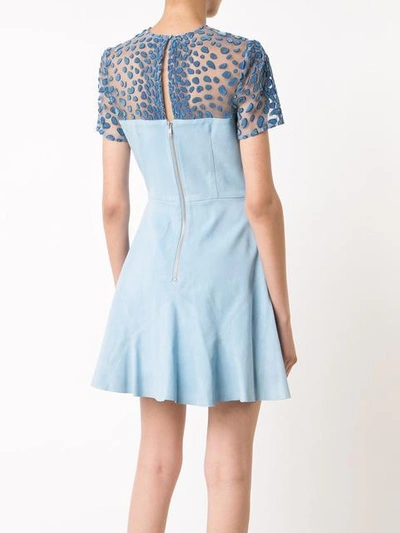 Shop Alex Perry Sheer Panel Flared Dress
