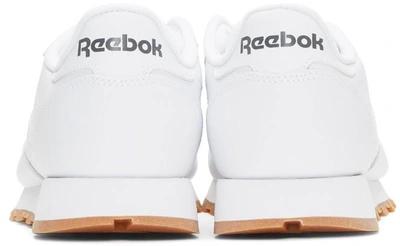 Shop Reebok White Leather Classic Trainers