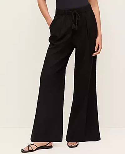 Ann Taylor Pull-on Wide Leg Pant In Black