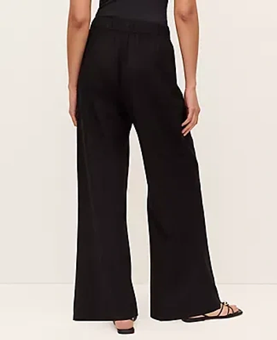 Ann Taylor Pull-on Wide Leg Pant In Black