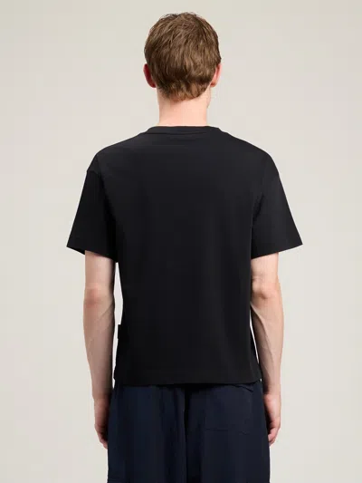 Palm Angels Curved Logo Reg T-shirt In Black
