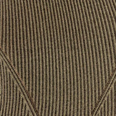 Roberto Cavalli Black And Gold Ribbed Maxi Dress With Snake Motif In Brown